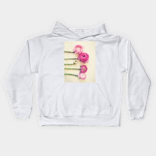 Asparagus and Pink Flowers Kids Hoodie